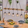 Koyoto Suspension, Boule lumineuse, Suspension Ambre, Clair, Fumé, 5 lumières