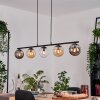 Gastor Suspension, Boule lumineuse, Suspension Ambre, Clair, Fumé, 5 lumières