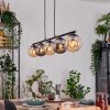Gastor Suspension, Boule lumineuse, Suspension Ambre, Fumé, 5 lumières