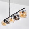 Ripoll Suspension, Boule lumineuse, Suspension Ambre, Fumé, 5 lumières