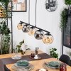 Ripoll Suspension, Boule lumineuse, Suspension Ambre, Fumé, 5 lumières