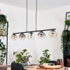 Ripoll Suspension, Boule lumineuse, Suspension Ambre, Clair, Fumé, 5 lumières
