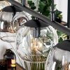 Ripoll Suspension, Boule lumineuse, Suspension Ambre, Clair, Fumé, 5 lumières