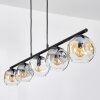 Ripoll Suspension, Boule lumineuse, Suspension Ambre, Clair, Fumé, 5 lumières