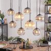 Koyoto Suspension, Boule lumineuse, Suspension Ambre, Clair, Fumé, 8 lumières