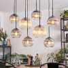 Koyoto Suspension, Boule lumineuse, Suspension Ambre, Clair, Fumé, 8 lumières