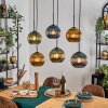 Koyoto Suspension, Boule lumineuse, Suspension Bleu, Or, Vert, 6 lumières