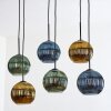Koyoto Suspension, Boule lumineuse, Suspension Bleu, Or, Vert, 6 lumières