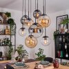 Gastor Suspension, Boule lumineuse, Suspension Ambre, Clair, Fumé, 8 lumières