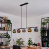 Koyoto Suspension, Boule lumineuse, Suspension Bleu, Chrome, Or, Vert, Cuivré, Fumé, 5 lumières