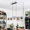 Koyoto Suspension, Boule lumineuse, Suspension Bleu, Chrome, Or, Vert, Clair, Cuivré, Fumé, 5 lumières