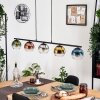 Koyoto Suspension, Boule lumineuse, Suspension Bleu, Chrome, Or, Vert, Clair, Cuivré, Fumé, 5 lumières
