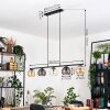 Koyoto Suspension, Boule lumineuse, Suspension Ambre, Clair, Fumé, 5 lumières