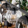 Koyoto Suspension, Boule lumineuse, Suspension Ambre, Clair, Fumé, 5 lumières
