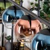 Koyoto Suspension, Boule lumineuse, Suspension Bleu, Vert, Clair, Cuivré, 5 lumières