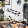 Gastor Suspension, Boule lumineuse, Suspension Chrome, Clair, Fumé, 5 lumières