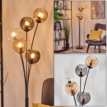 Koyoto Boule lumineuse, Lampadaire Ambre, Clair, Fumé, 5 lumières Koyoto Boule lumineuse, Lampadaire Ambre, Clair, Fumé, 5 lumières
