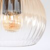 Koyoto Plafonnier, Boule lumineuse Brun, Couleur bois, Noir, 3 lumières