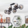 Koyoto Plafonnier, Boule lumineuse Clair, Fumé, 10 lumières
