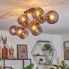Koyoto Plafonnier, Boule lumineuse Fumé, 10 lumières