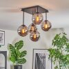 Gastor Plafonnier, Boule lumineuse Fumé, 5 lumières