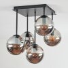 Gastor Plafonnier, Boule lumineuse Fumé, 5 lumières