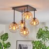 Gastor Plafonnier, Boule lumineuse Ambre, Clair, 5 lumières