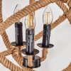 Suspension Sinquil Noir, 3 lumières