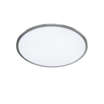 Plafonnier WOFI LINOX LED Argenté, 1 lumière, Télécommandes, Changeur de couleurs