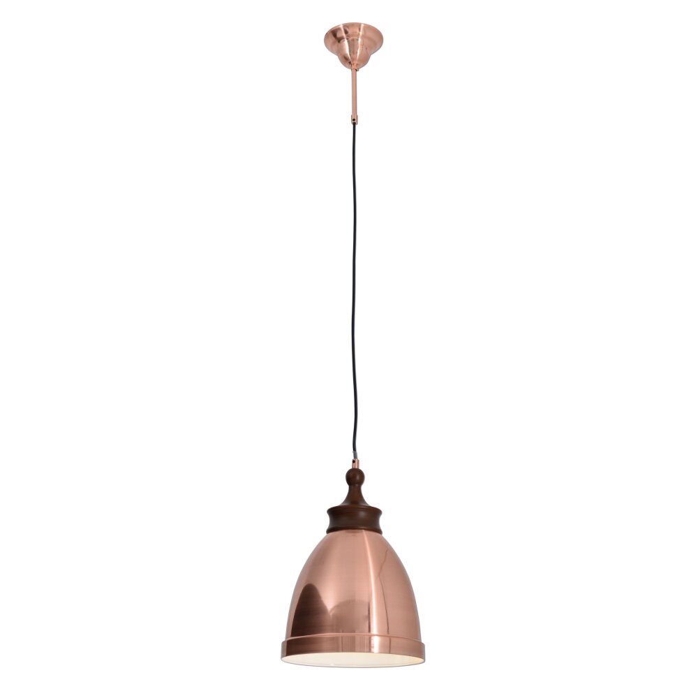 Copper Suspension Luminaires Näve Bois foncé, 1 lumière main product photo