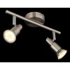 Kinley Plafonnier Luminaires Globo Lighting Chrome, Nickel mat, 2 lumières
