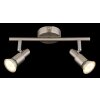 Kinley Plafonnier Luminaires Globo Lighting Chrome, Nickel mat, 2 lumières