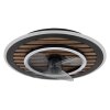 Trevino Ventilateur de plafond lumineux Luminaires Globo Lighting LED Écru, Noir, 1 lumière, Télécommandes