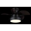Kari Ventilateur de plafond lumineux Luminaires Globo Lighting LED Brun, Noir, 1 lumière, Télécommandes