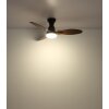 Gale Ventilateur de plafond lumineux Luminaires Globo Lighting LED Couleur bois, Écru, Noir, 1 lumière, Télécommandes