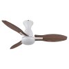 Gale Ventilateur de plafond lumineux Luminaires Globo Lighting LED Couleur bois, Écru, Blanc, 1 lumière, Télécommandes