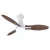 Gale Ventilateur de plafond lumineux Luminaires Globo Lighting LED Couleur bois, Écru, Blanc, 1 lumière, Télécommandes