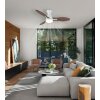 Gale Ventilateur de plafond lumineux Luminaires Globo Lighting LED Couleur bois, Écru, Blanc, 1 lumière, Télécommandes