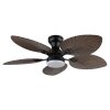 Elise Ventilateur de plafond lumineux Luminaires Globo Lighting LED Écru, Noir, 1 lumière, Télécommandes