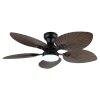 Elise Ventilateur de plafond lumineux Luminaires Globo Lighting LED Écru, Noir, 1 lumière, Télécommandes