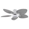Elise Ventilateur de plafond lumineux Luminaires Globo Lighting LED Gris, Blanc, 1 lumière, Télécommandes