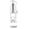 Luminaires Globo Lighting G9 2.5 Watt blanc chaud 280 Lumen