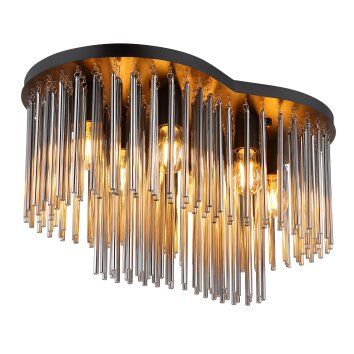 Gorley Plafonnier Luminaires Globo Lighting Noir, 6 lumières