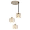 Alfred Suspension Luminaires Globo Lighting Sable, 3 lumières