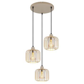 Alfred Suspension Luminaires Globo Lighting Sable, 3 lumières