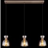 Massey Suspension Luminaires Globo Lighting Brun, 3 lumières