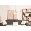 Massey Suspension Luminaires Globo Lighting Brun, 3 lumières