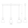 Massey Suspension Luminaires Globo Lighting Brun, 3 lumières