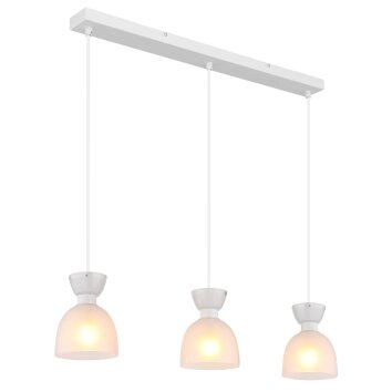 Massey Suspension Luminaires Globo Lighting Blanc, 3 lumières