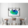 Donovan Suspension Luminaires Globo Lighting LED Chrome, Noir, 1 lumière